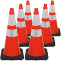 Brimar 28 Inch Traffic Cones, 6 Pack, Road Parking, MUTCD Approved Traffic Cones by BrimarIndustries