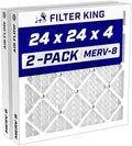 Filter King 24x24x4 Air Filter MERV 8, AC Furnace Filters (2-Pack) by FilterKing