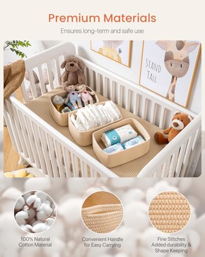 KALLAX Small Woven Storage Basket for Organizing, 13.5x9.5x5 inches, 3 Pack - Image 4