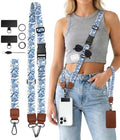 Bird Floral Phone Lanyard Crossbody Wrist Strap Around Neck Women by Sukyerios