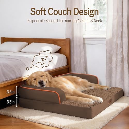 Comfort Expression Washable Dog Bed with Bolster for Medium to Large Dogs - Image 3