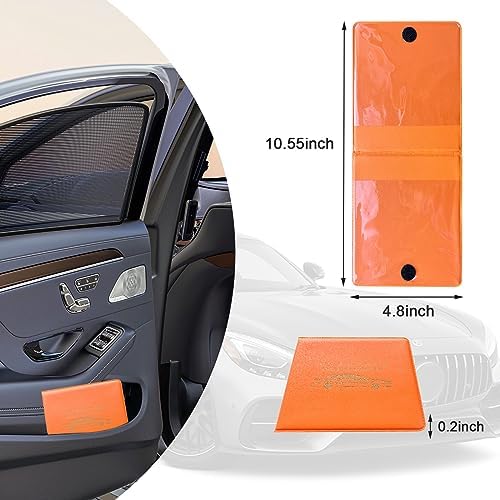 Ziciner Car Registration Insurance Holder, 2Pack Essential Auto Card Document Glove Box Organizer with Touch Fastener, Vehicle Interior Accessories Perfect for Most Car, Truck, SUV (Orange/Gold Words) - Image 2
