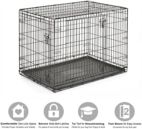 New World by Midwest 42-Inch Double Door Crate, for Large Breeds, 71-90 lbs - Image 3