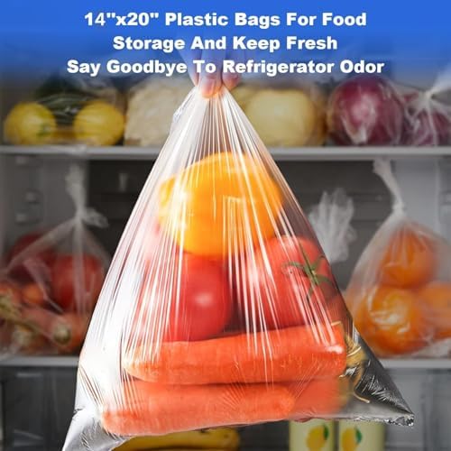 14x20 Plastic Produce Bags on a Roll - Clear Plastic Bags for Food, Vegetable, Fruits, Bread, Pet Bags and Grocery Clear Bag- 350 Bags/roll (4 Rolls) - Image 6