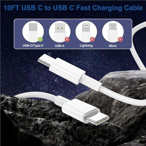 iPad Fast Charger,2Pack iPad Pro Charger 10FT Long USBC to C Cable Cord 20W USB C Charger i-Pad Charging Block for iPad 10,i-Pad Mini 6/7,iPad Air/iPad Pro 13/12.9/11inch 2020/2021/2022/2024 - Image 6