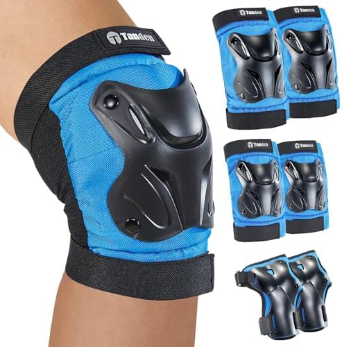 Tanden Skating Protective Gear Knee and Elbow Pads Wrist Guards for Roller Skating Skateboarding, Skate Pads Adult Knee Pads by Tanden