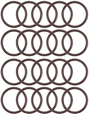 uxcell Fluorine Rubber O-Rings 18mm OD 15mm ID 1.5mm Width, Metric FKM Sealing Gasket, Pack of 20 by uxcell