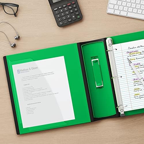Staples Heavy-Duty 2-Inch D-Ring Binder, Green, Holds 540 Sheets - Image 4