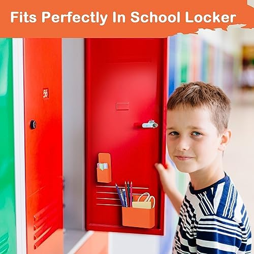 KITANIS Magnetic Pen Holder,2 Pack Magnetic Dry Erase Marker Holder with Generous Compartments,Strong Magnet Storage Marker Pen Pencil Organizer for Refrigerator,Whiteboard,Locker Accessories - Image 4
