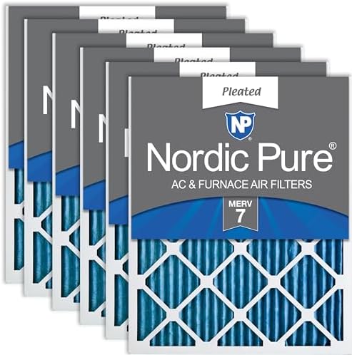 Nordic Pure 18x20x1 Pleated MERV 7 Air Filters 6 Pack by NordicPure