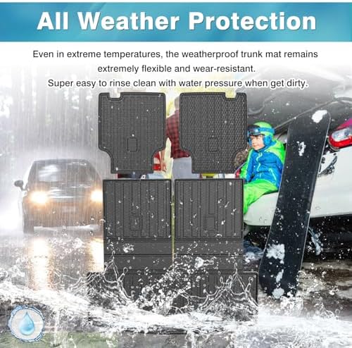 Mixsuper Cargo Liner Compatible with 2020-2026 Ford Explorer 6 Seats, All Weather TPE Trunk Mat with Backrest Mats, Rear Cargo Liner and 2nd Row Seat Back Protector for Explorer Accessories - Image 5