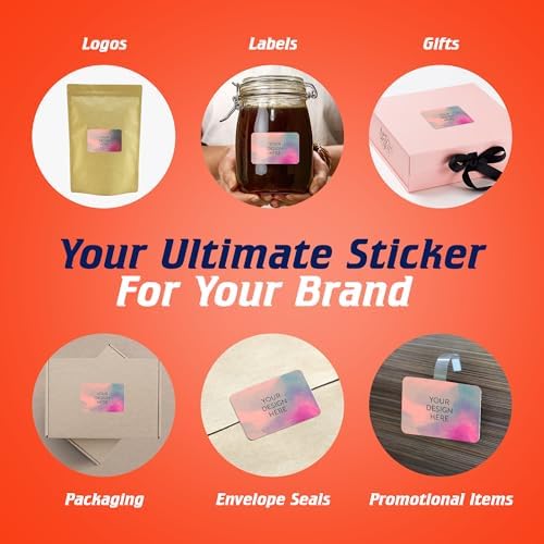 Custom Vinyl Stickers Your Image, Text, Design, or Logo. Waterproof Personalized Business Labels Packaging, Bottles, Jars, Candles, & Handmade. Dishwasher Safe, UV Protected, 30+ Designs Rose, 6x4 - Image 5