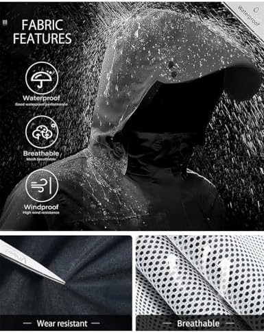 iCreek Rain Suit Waterproof Breathable Lightweight 2-Piece Rain Gear Unisex - Image 3