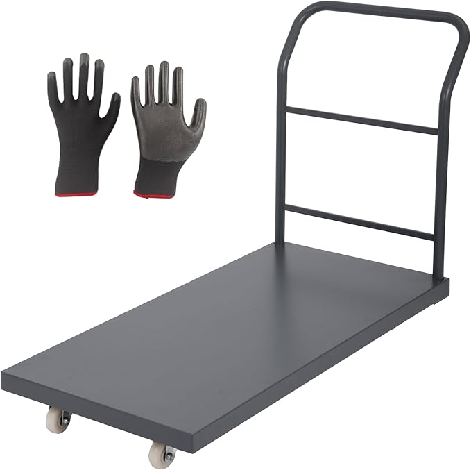 Heavy Duty Flatbed Cart 48"x30" Platform Truck, 2000 lbs Capacity Steel Hand by Unknown