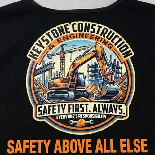 High Visibility Reflective Safety Vest Customize Logo Hi Vis Protective Workwear Outdoor Work Vest (3XL, Black-pink) - Image 6