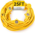 COLSEN Outdoor Extension Cord 25 ft with 6 Outlets, Yellow by COLSEN