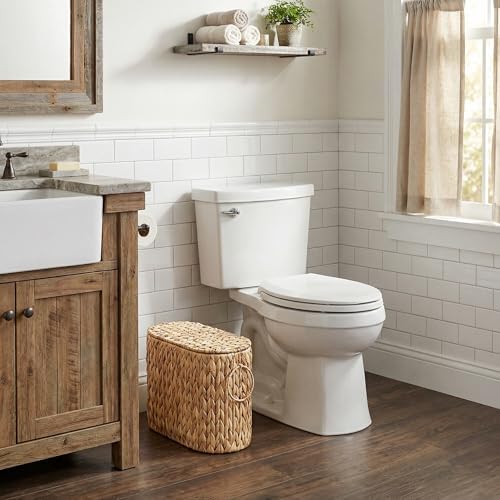 GRANNY SAYS Slim Wicker Bathroom Toilet Paper Storage Baskets with Lid - Image 4