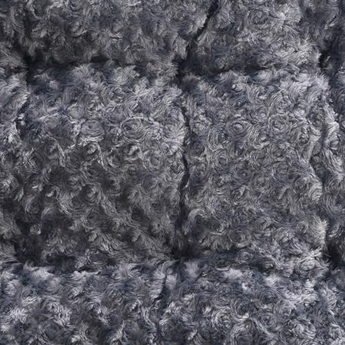 Amazon Basics Washable Cat and Dog Bed, Cozy Crate Pad for Large Dogs, Indoor, 40 x 27 x 3.5 inches, Gray - Image 3
