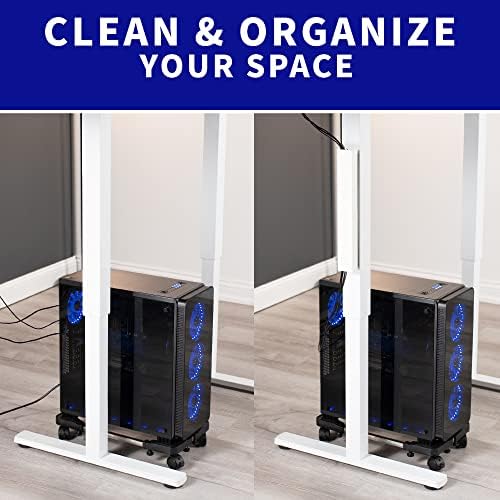 VIVO White 14 inch Cable Management Channel for Desk Leg, DESK-AC01-1MW - Image 2