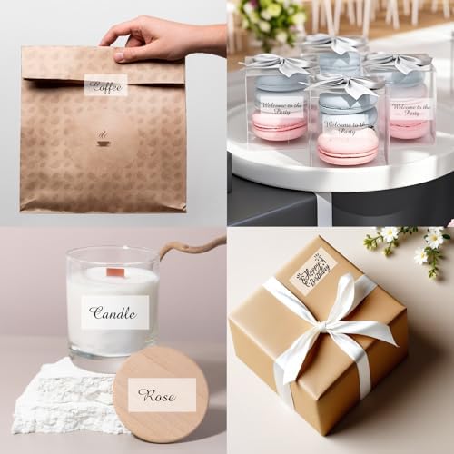 1" x 2" Transparent Thermal Label Stickers,Waterproof Thermal Printer Sticker Labels for Gift Wrapping, Self-Adhesive Name Price Tag DIY Custom Logo Design (500 pcs,Clear) - Image 4