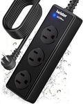 Outdoor Power Strip Weatherproof, 10FT Extension Cord, 3 AC Outlets by Iwister