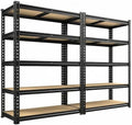 REIBII 2 Pack Garage Shelving for Basement, Heavy Duty Storage Shelves by REIBII
