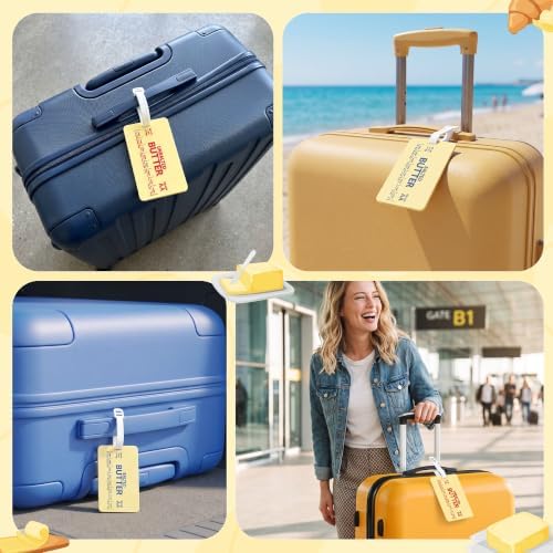 Eartim Funny Butter Silicone Luggage Label Baggage Suitcase Tags Set - Image 6