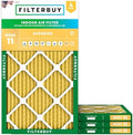 Filterbuy 10x25x1 Air Filter MERV 11 Pet & Allergy Defense (4-Pack) by Filterbuy