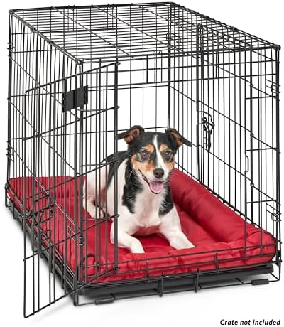 MidWest Homes for Pets Ultra-Rugged MAXX Dog Bed, Water Repellant, Easy Wipe Clean, Super Durable, Fits 30-inch Dog Crates, Slip Resistant Bottom, Red, 30L x 21W x 3H inches - Image 4