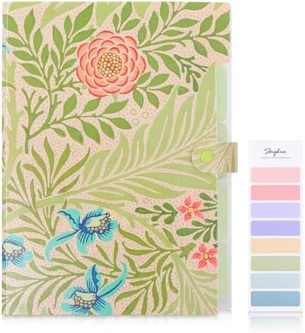 SKYDUE Expanding File Folder with 5 Pockets, Accordion File Organizer, Portable Receipt Paper Documents Organizer, Letter Size Filing Folder School Office Supplies, Green - Image 2