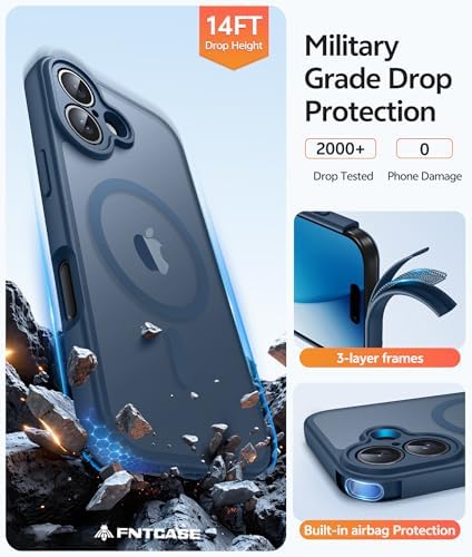 FNTCASE for iPhone 17 Case, Compatible with Magsafe, Glass Screen Protector - Image 5