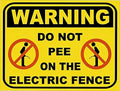 Warning Sign Funny Retro Metal Tin Sign Warning Do Not Pee On Electric Fence 8X 12 Anniversary Birthday Christmas Housewarming Gift Rustic Home Decor Room Decor Sign for Bedroom 8"x12" by Eletina