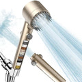 Filtered Shower Head with Handheld, High Pressure Water Flow and Multiple Spray Modes Shower Head with Filter, Power Wash for Hard Water, Showerhead with ON/OFF Switch for Pets Bath (Golden) by Sipaote