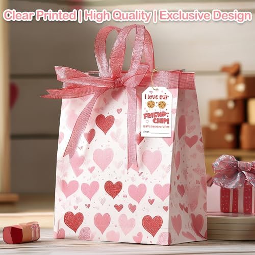 Valentine's Day Gift Tags, 50 Happy Valentine's Day Tags with String - Image 5