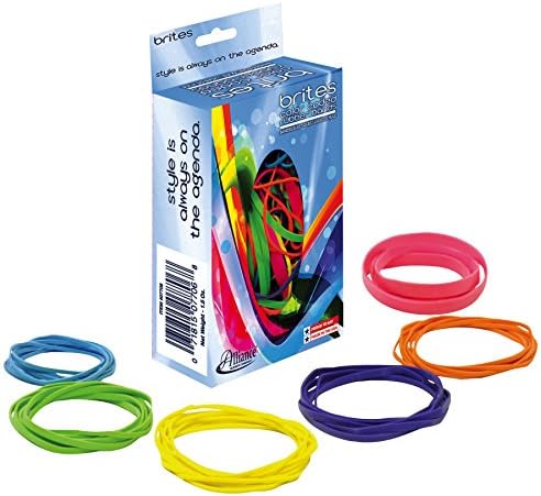 Alliance 07706 Brites Pic-Pac Rubber Bands, Blue/Orange/Yellow/Lime/Purple/Pink, 1-1/2-oz Box (Pack of 2) - Image 3