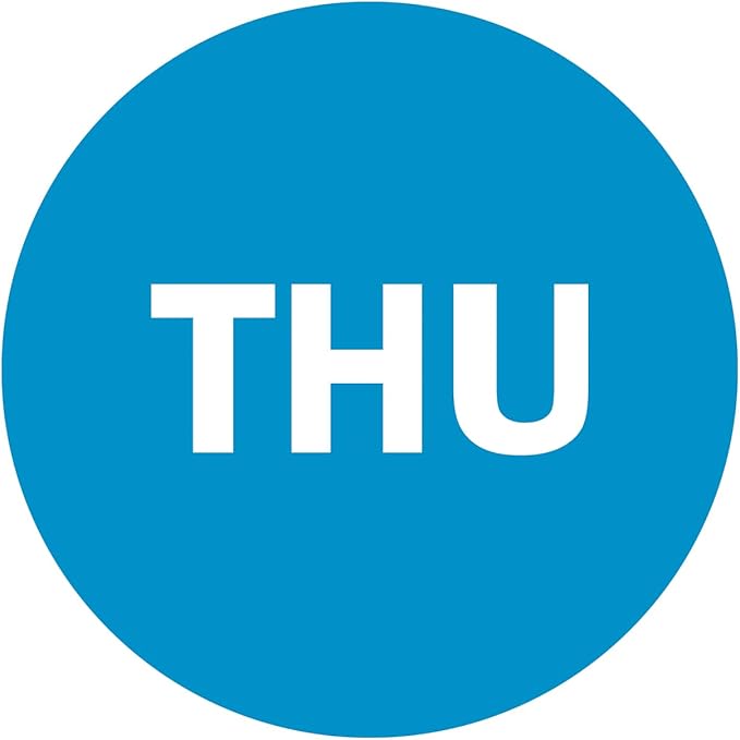 NextDayLabels - Round Thursday Day of The Week Color Coding Labels by NextDayLabels