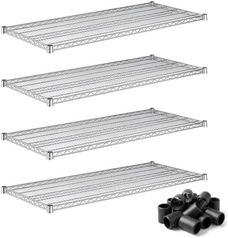 24" x 54" NSF Wire Shelving Replacement Shelf 4 Pack for Expanding Existing Storage Systems by Zedfire