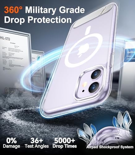 Temdan Magnetic Compatible with iPhone 11 Phone Case, [Built-in Invisible Kickstand][Compatible with MagSafe] [Military Grade Shockproof] Slim Thin Phone Case for iPhone 11 6.1" - Image 4