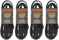 GOMEN 9 Feet Indoor Extension Cord with 3 Outlets, AWG 16/3 Angled Flat Plug Power Strip, 3 Prong Grounded, 13 Amps - 1625 Watts - 125 VAC, Black, 4 Pack by GOMEN