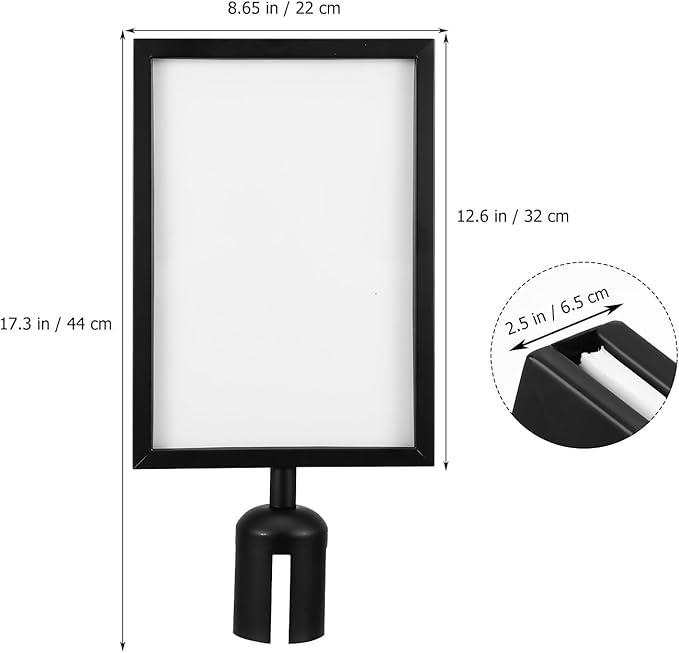VICASKY Stanchion Sign Holder Queue Barrier Crowd Control Barriers Retractable - Image 5