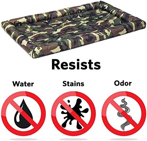 MidWest Homes for Pets Intermediate QuietTime MAXX Ultra-Rugged Dog Bed, Water & Odor Resistant, Bolstered Edge, Non-Slip Bottom, Fits 36-inch Crates, Camo - Image 3