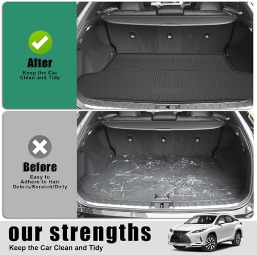 Floor Mats & Trunk Liner for Lexus RX RX350/RX450h 2016-2022 (Not for RXL) - Custom Fit TPE All Weather Car Accessories - Image 5