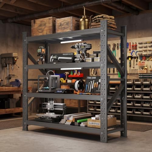 LLIIFFFEE Heavy Duty 4-Tier Metal Storage Garage Shelving Unit by LLIIFFEE