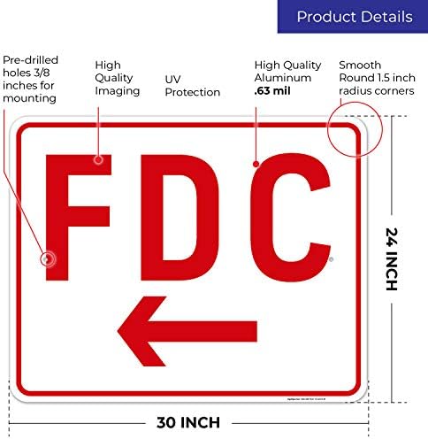 FDC Left Arrow Sign, - Image 3