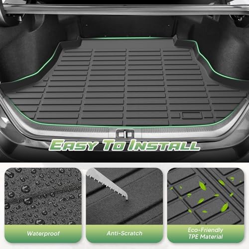 Cartist Floor Mats for Toyota Camry (Only for FWD) 2018-2024, All Weather Cargo Liner for Camry Accessories, Heavy Duty TPE Cargo Mats, Car Accessories (Not Fit for Hybrid or AWD) - Image 5