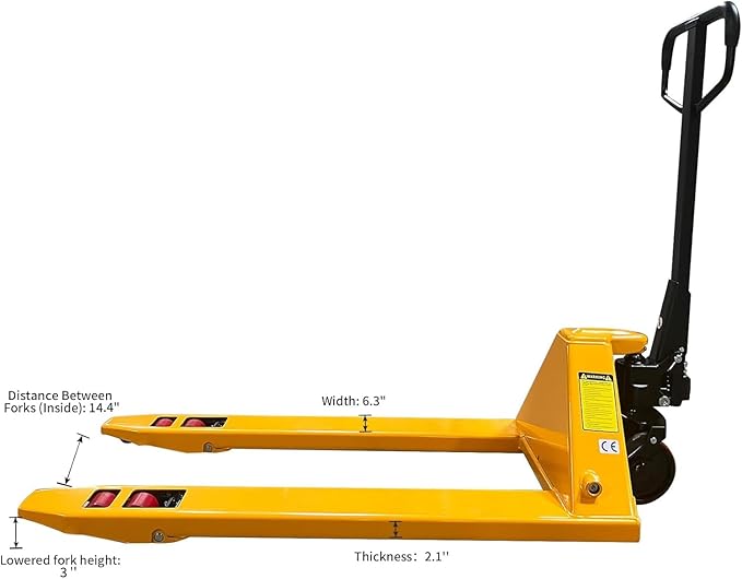 Tory Carrier Heavy Duty Pallet Jack Truck 7700lbs Capacity 48" L×27" W - Image 4