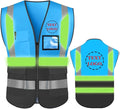 YOWESHOP High Reflective Visibility Safety Vest Custom Your Logo Safety Workwear by YOWESHOP