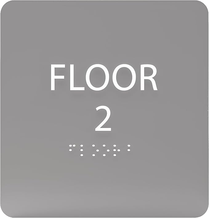 6" X6" Floor 2 Sign by ADACentralSigns