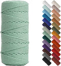 NOANTA Mint Green Macrame Cord 3mm x 109yards, Cotton Rope Macrame Yarn by NOANTA