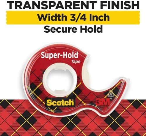 Scotch Super-Hold Tape, 2 Rolls, 3/4 x 600 Inches, Dispensered - Image 2